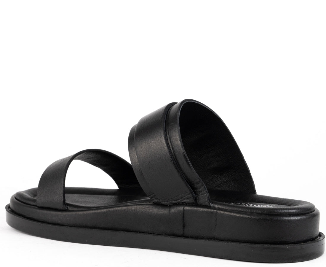 black casual open sandals