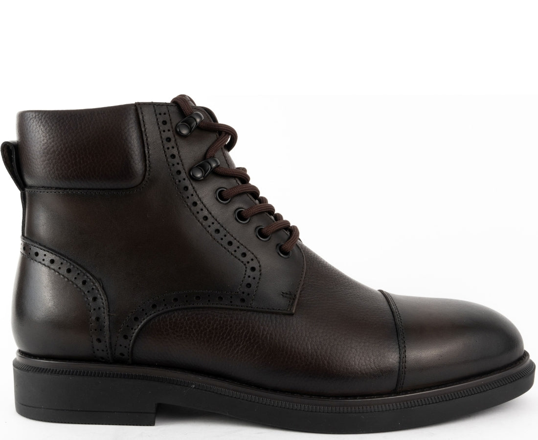 brown casual closed booties