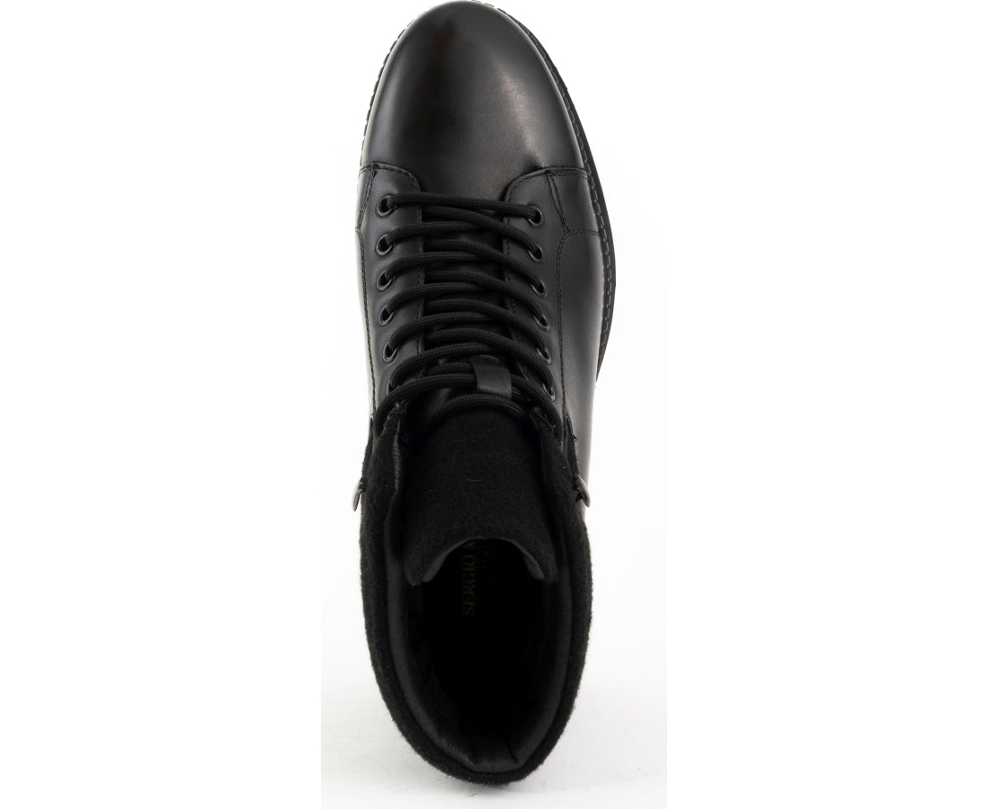 black casual closed booties