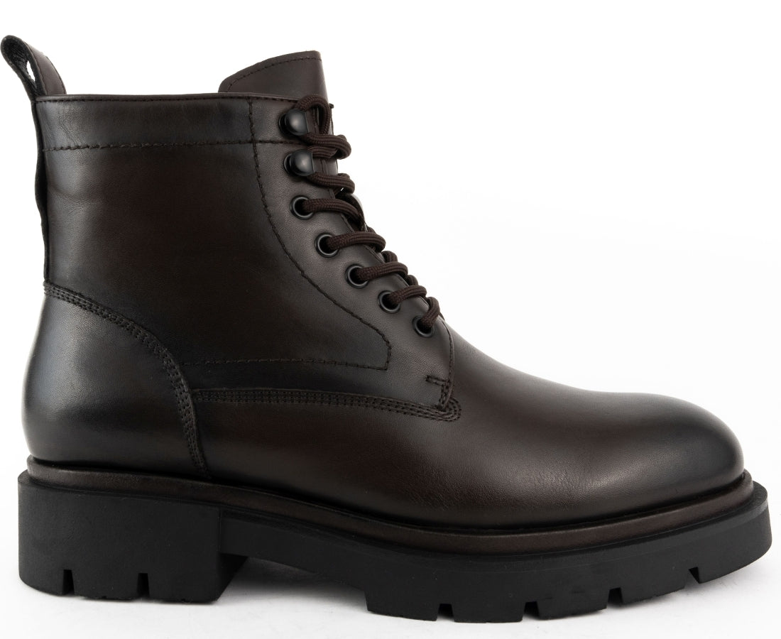 brown casual closed booties