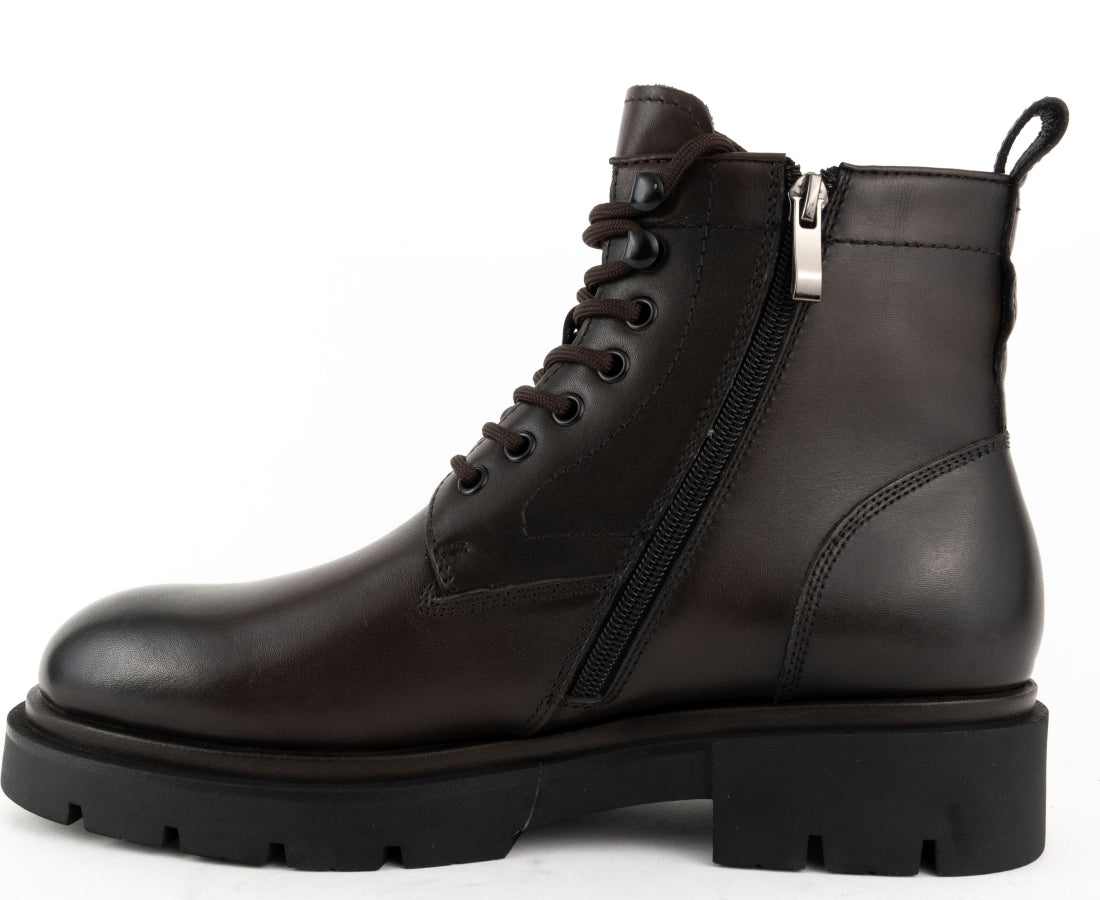brown casual closed booties