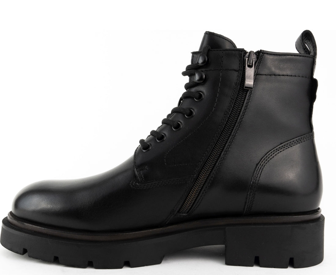 black casual closed booties