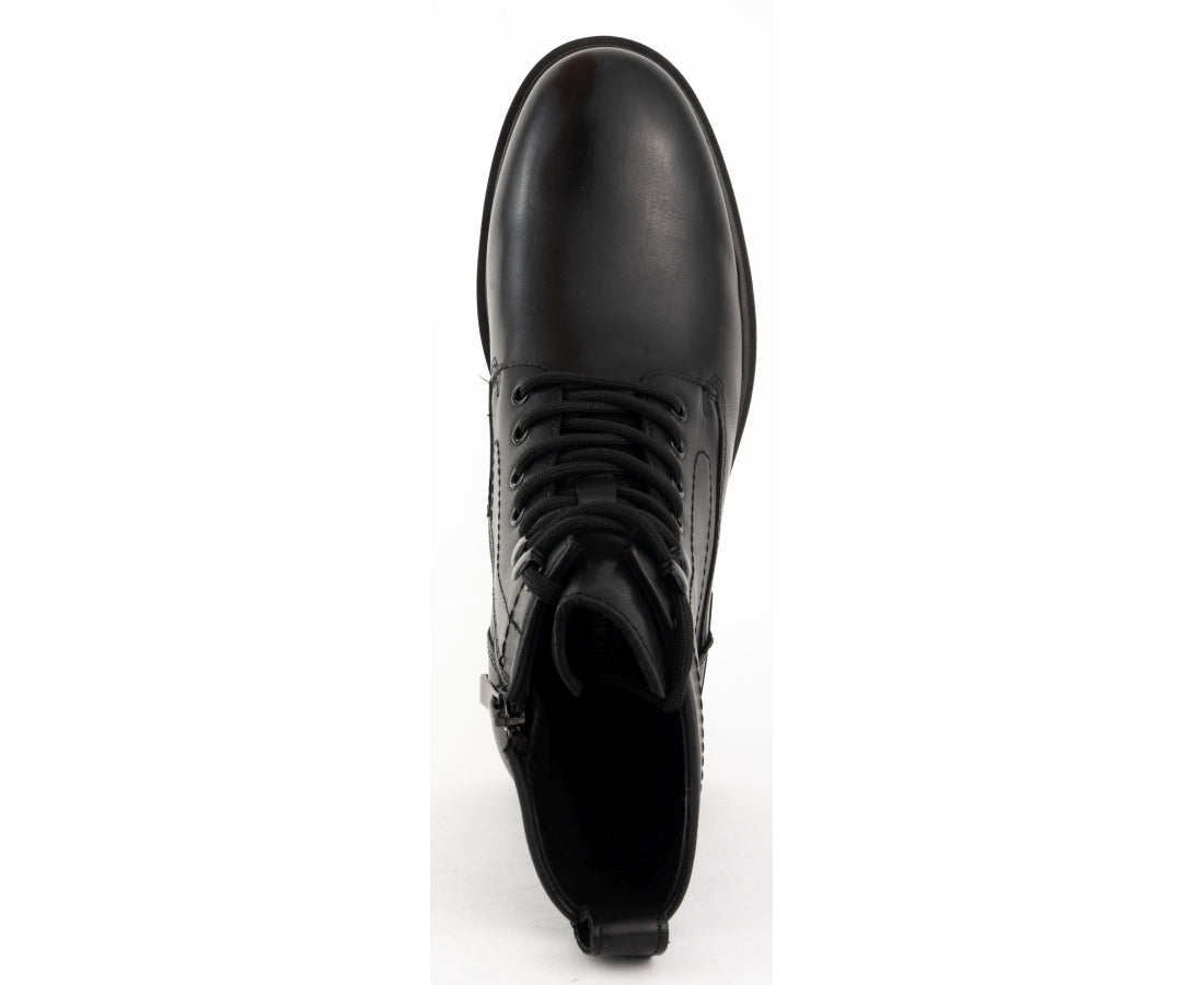 black casual closed booties