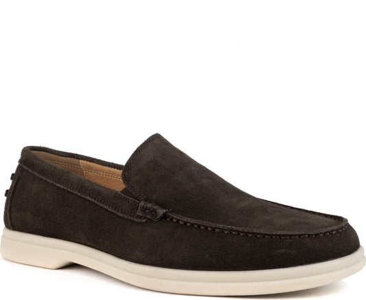 brown casual closed loafers