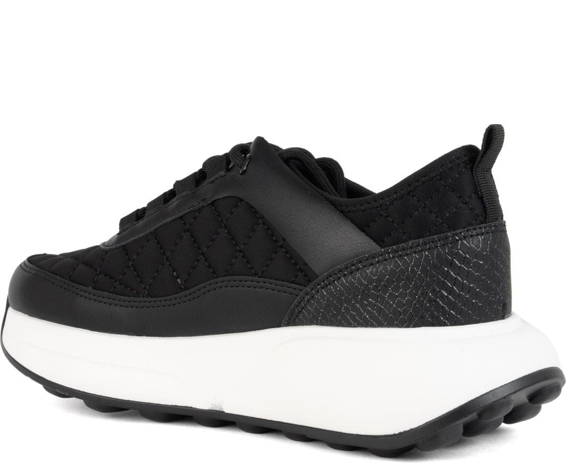 black closed sneakers