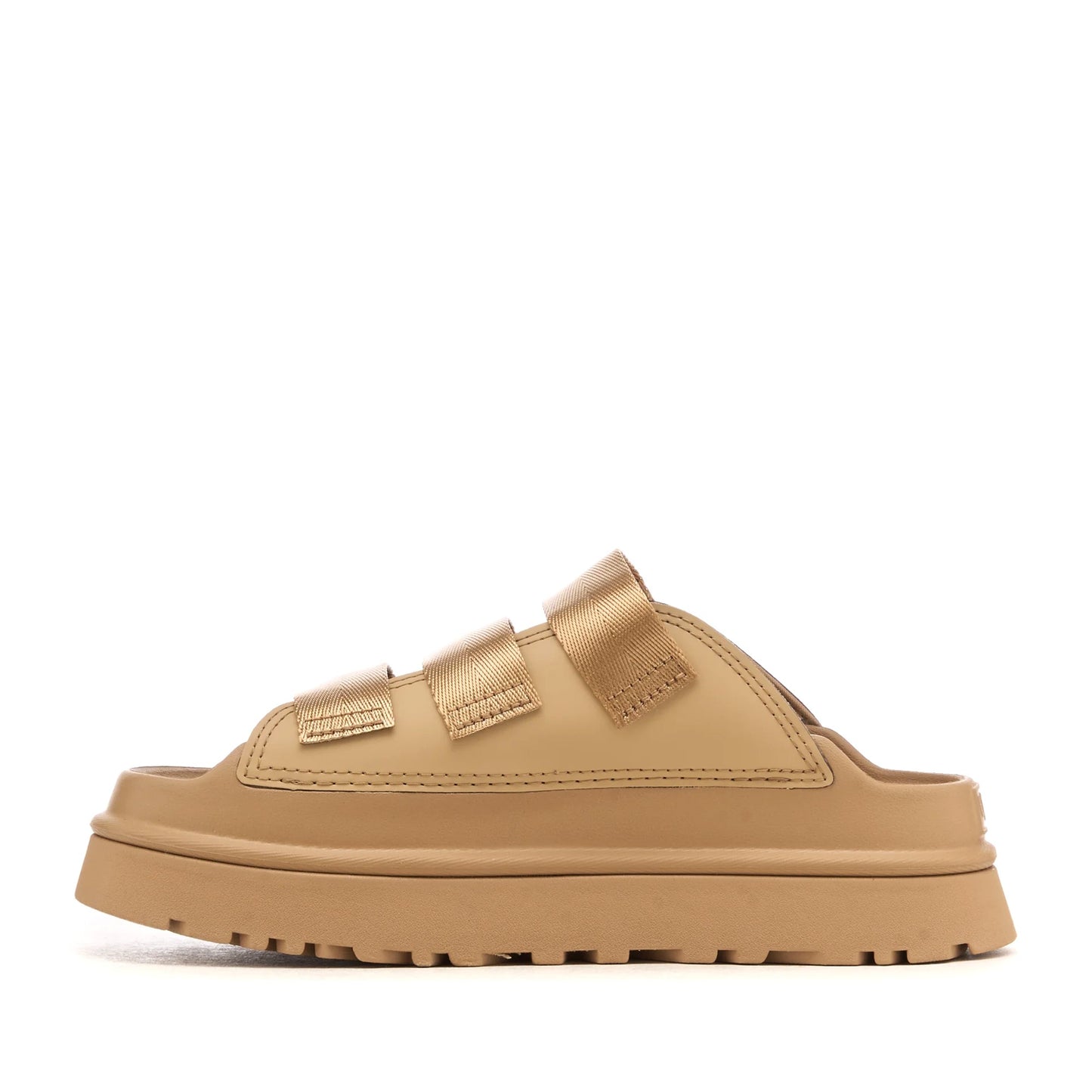 Golden Glow Slide Women's Beige Open-Toe Slippers