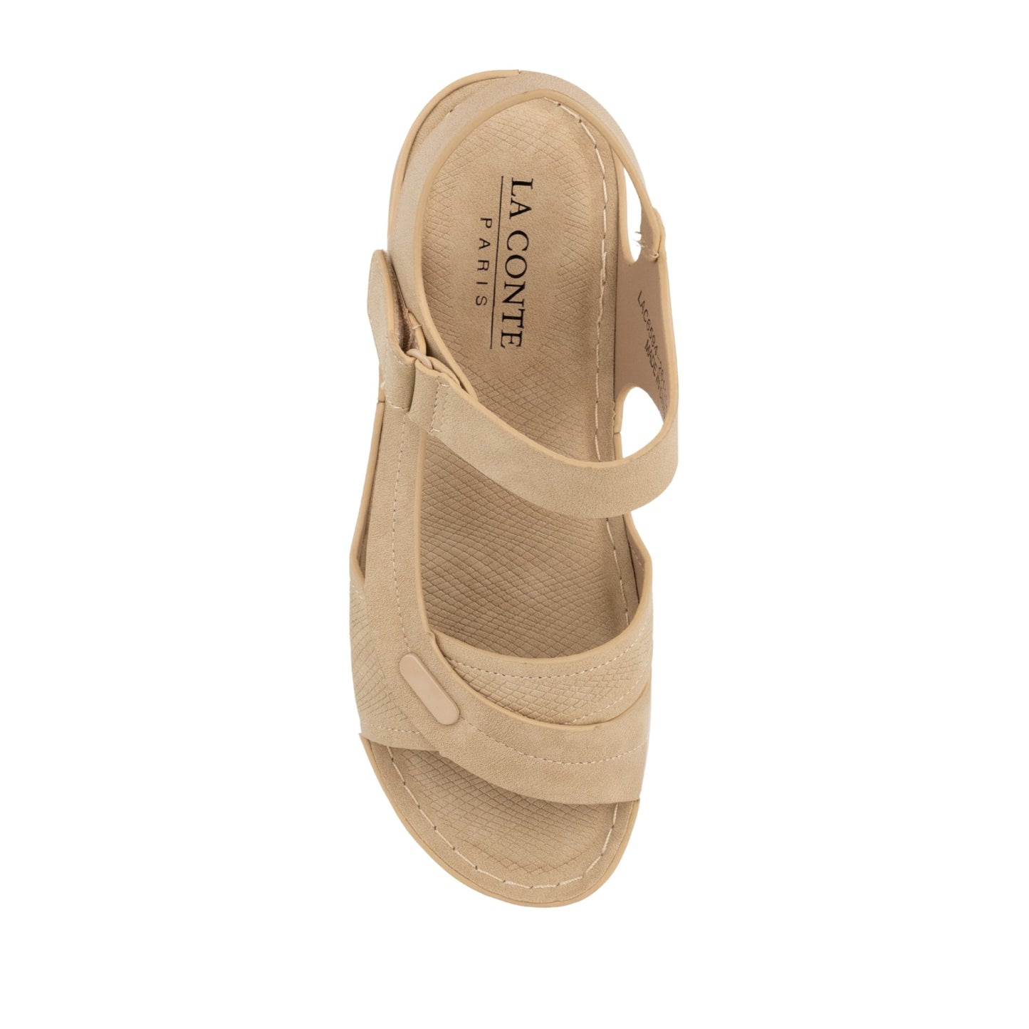 Women's Beige Wedge Open-Toe Sandals