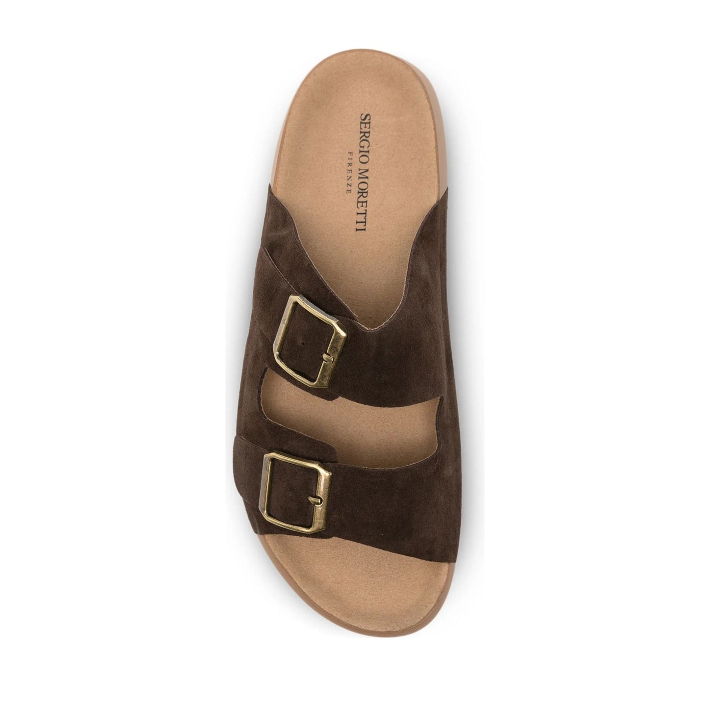 Women's Brown Wedge Open-Toe Slippers