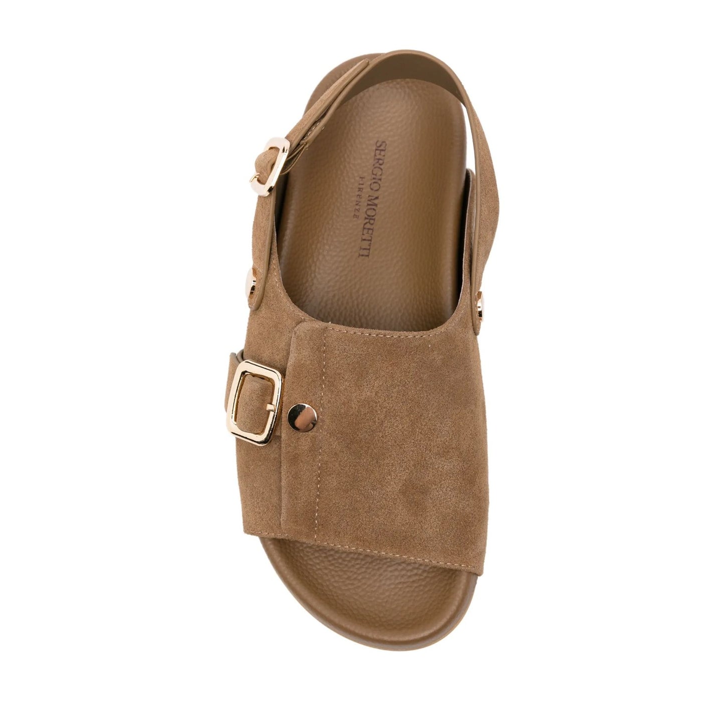 Women's Brown Wedge Open-Toe Sandals