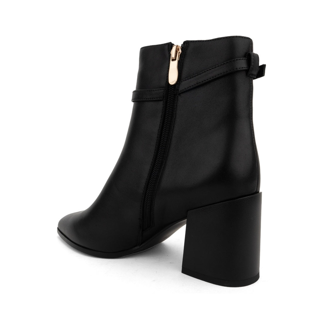 black casual closed booties