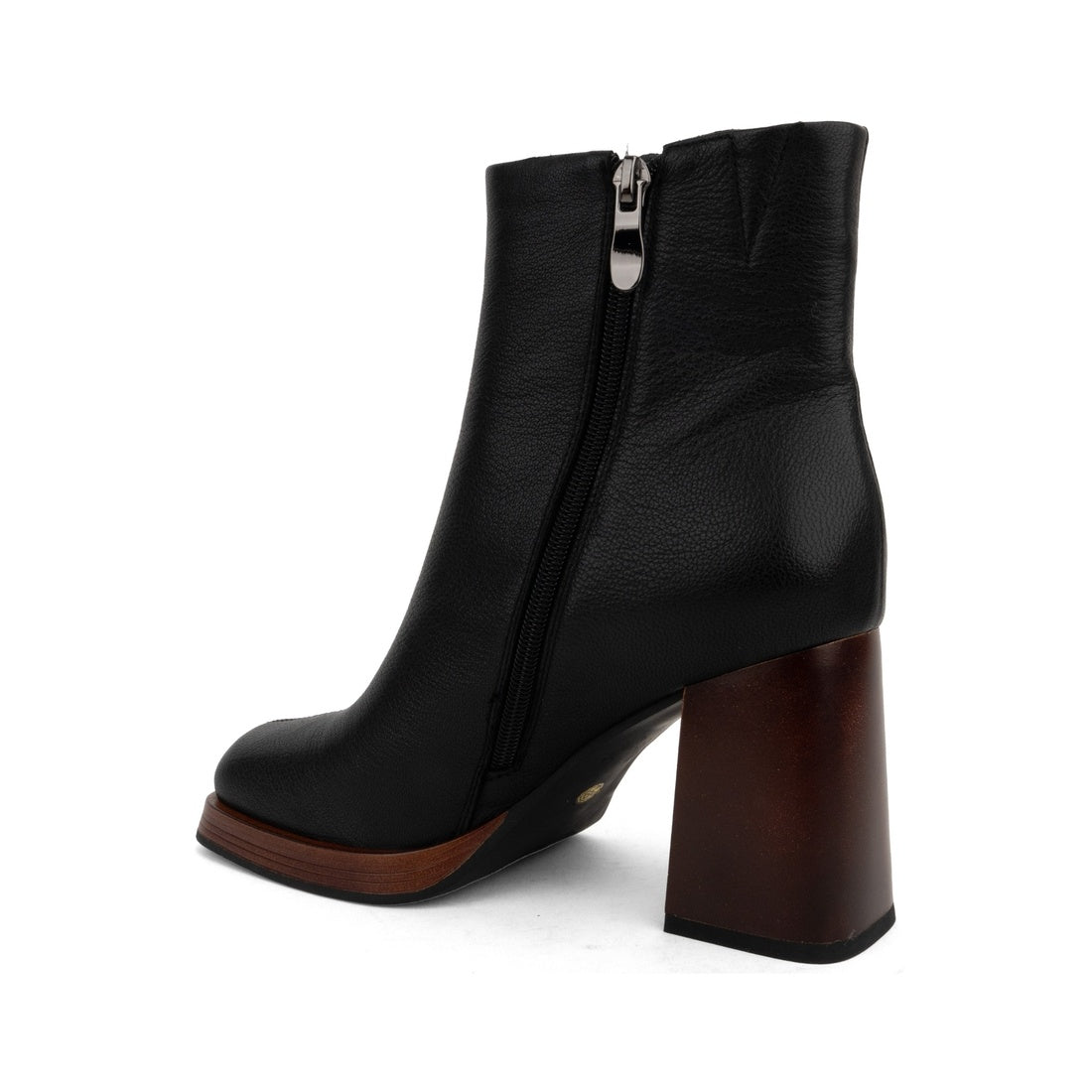black casual closed booties