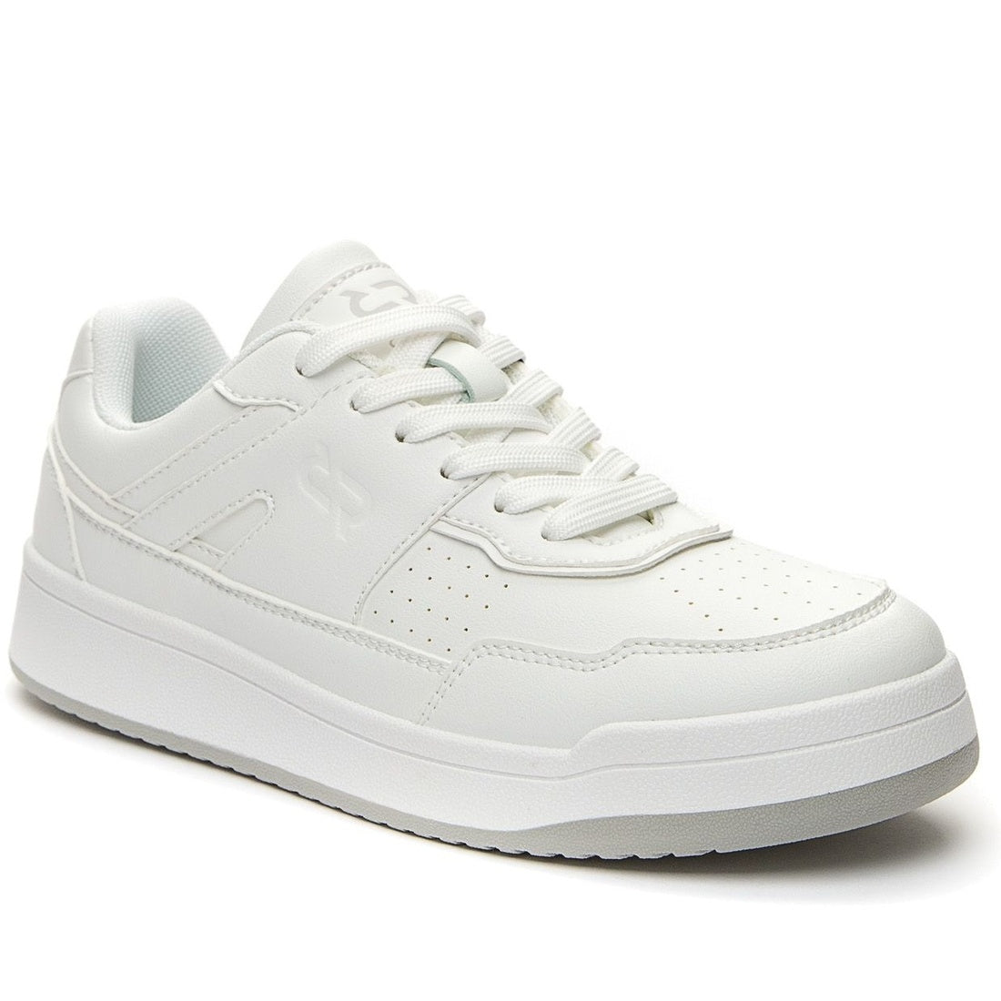 white casual closed sneakers