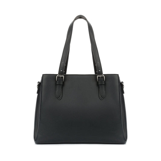 black casual tote bag