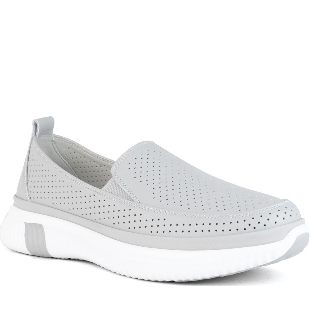 grey casual closed loafers