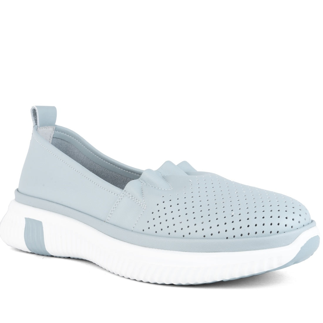 blue casual closed loafers