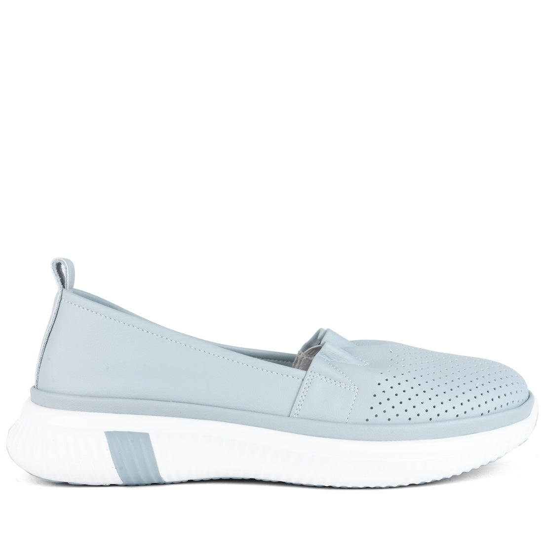 blue casual closed loafers