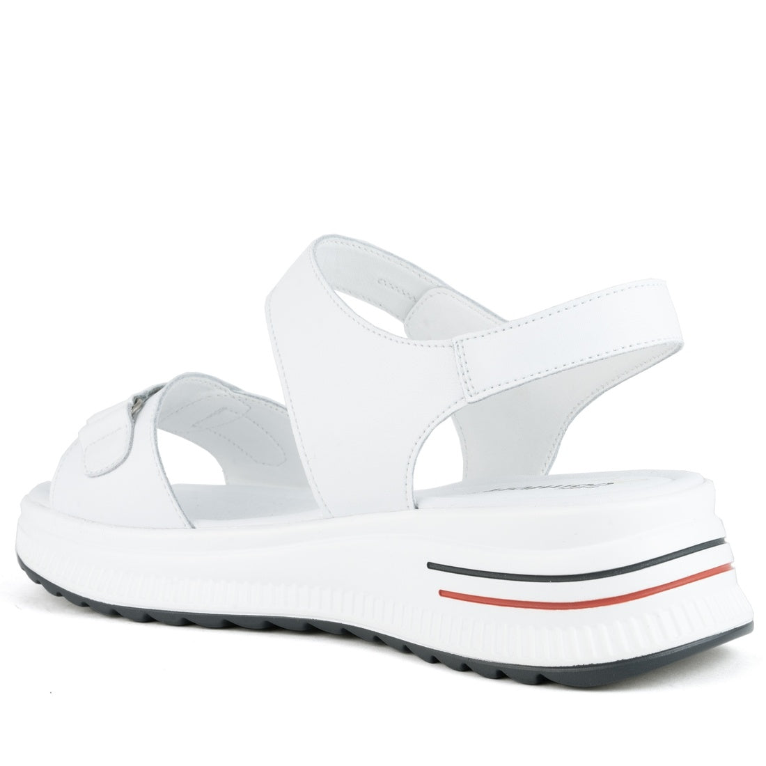 white casual open sandals