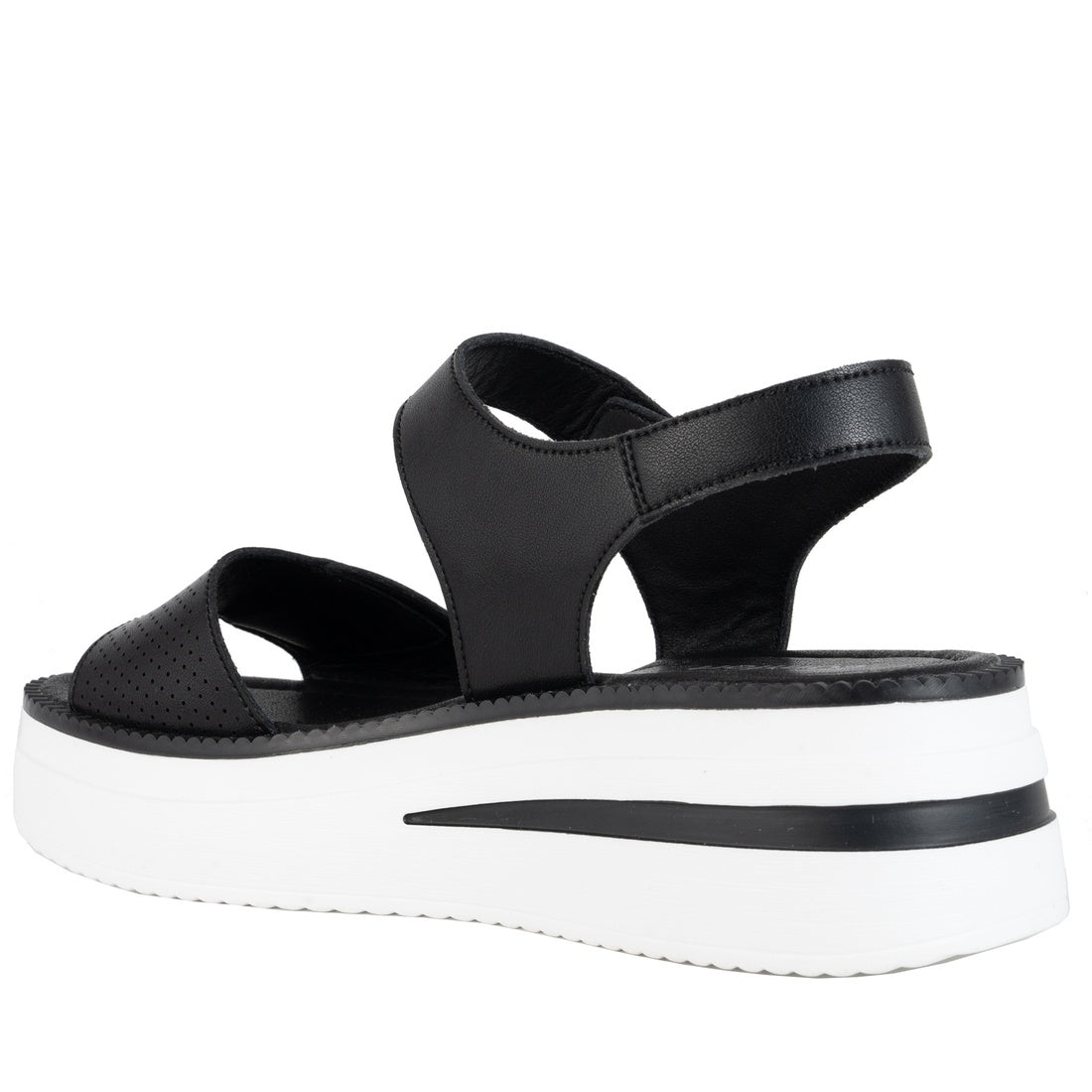 black casual open sandals