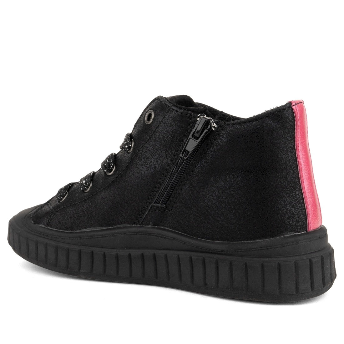 girls kids sneakers high black