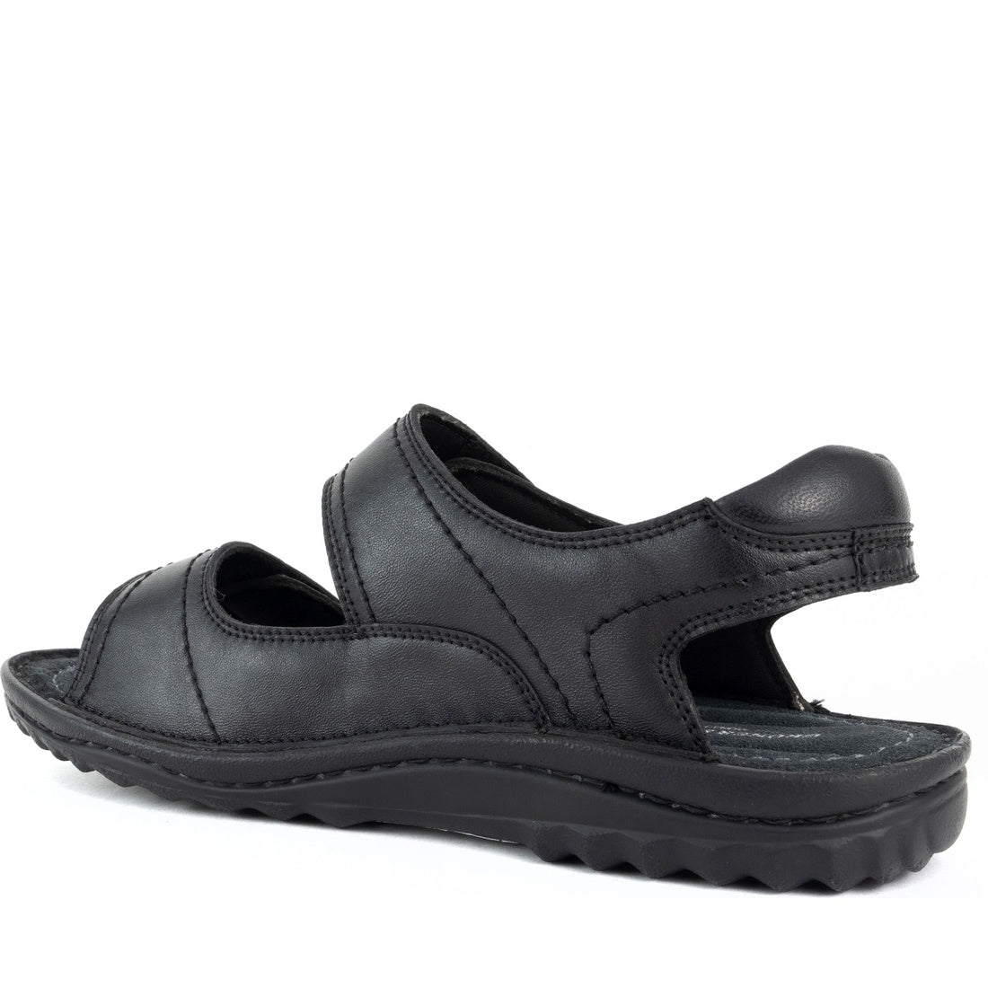 black casual open sandals