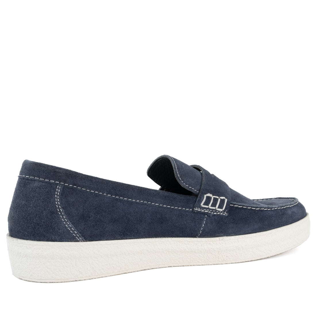 blue casual closed mocasins