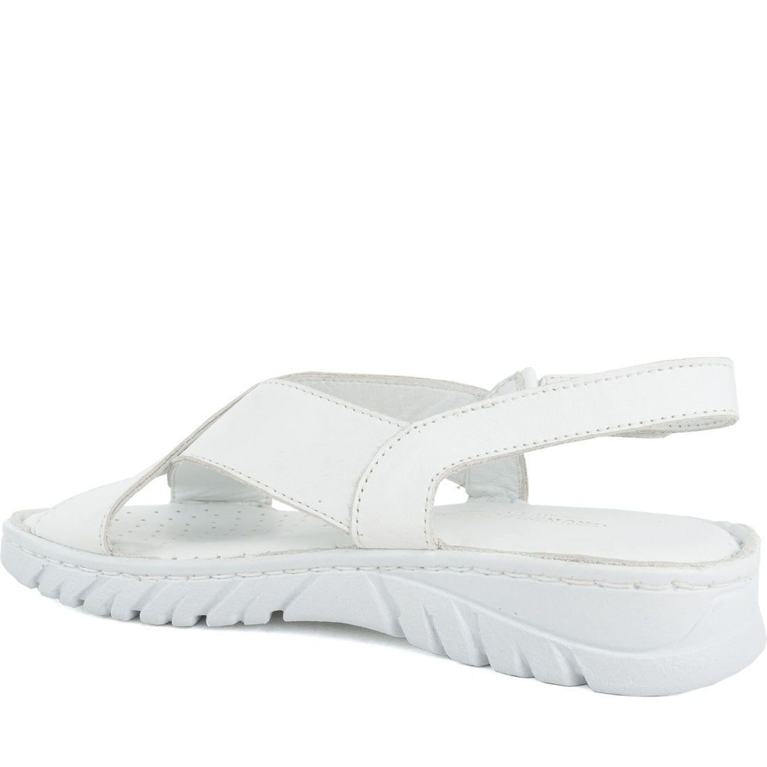 white casual sandals