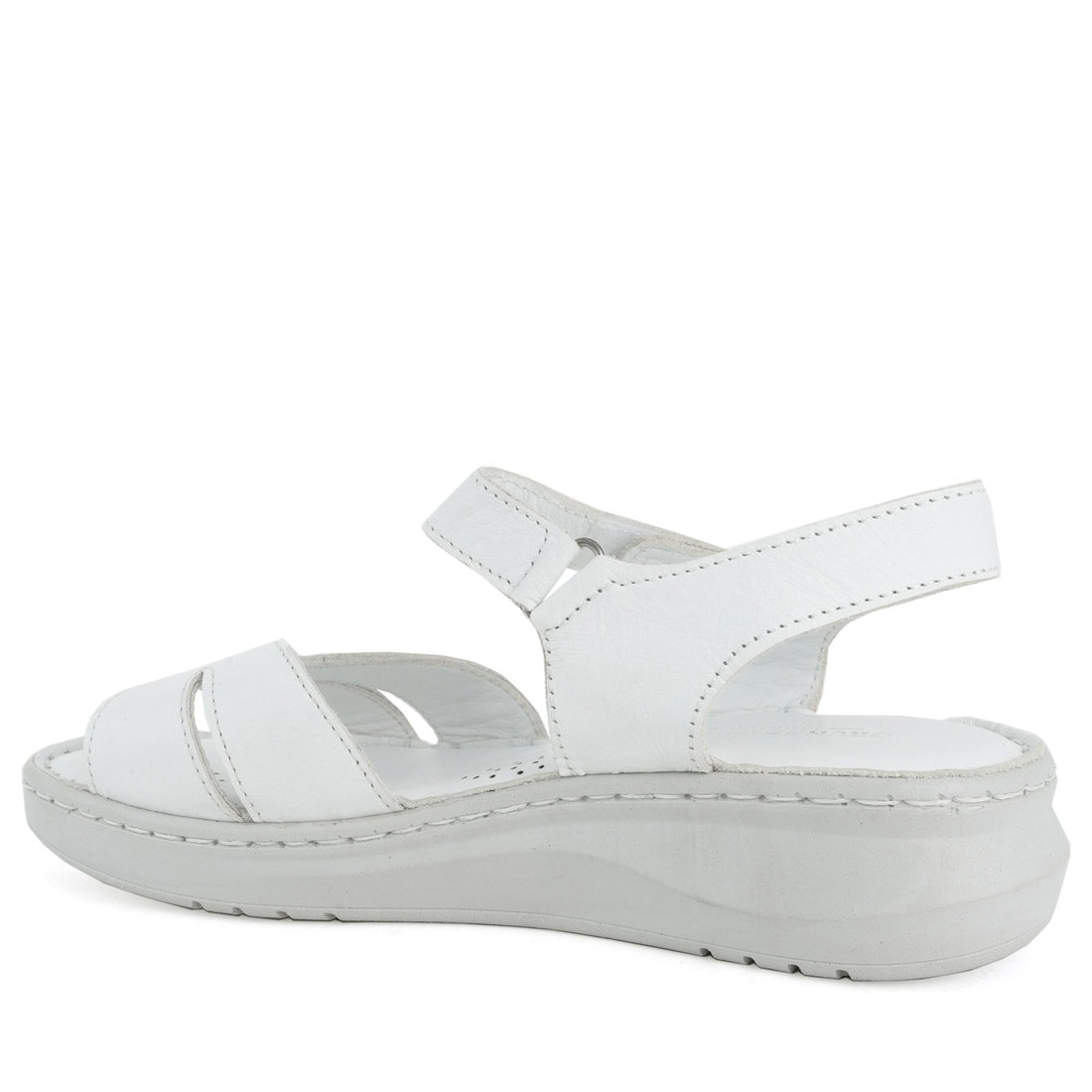 white casual sandals
