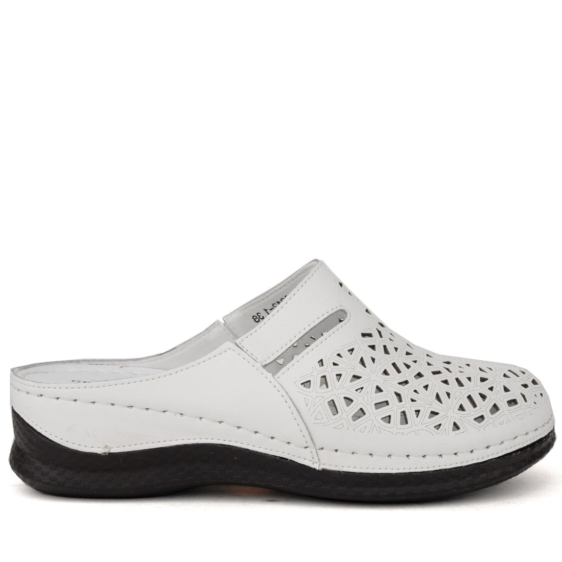 white casual part-open mules