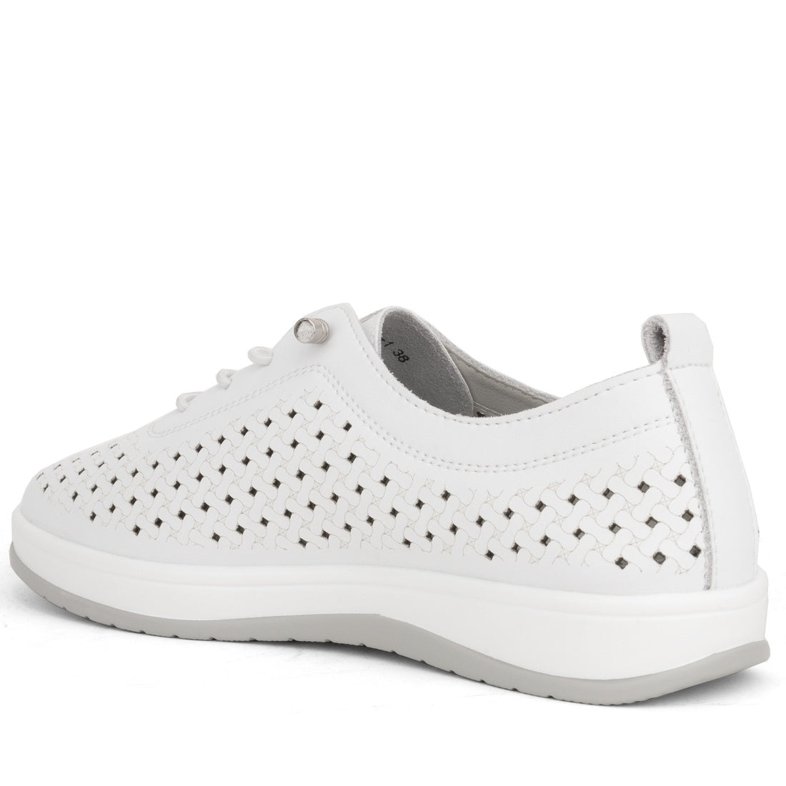 white casual closed leisure shoes