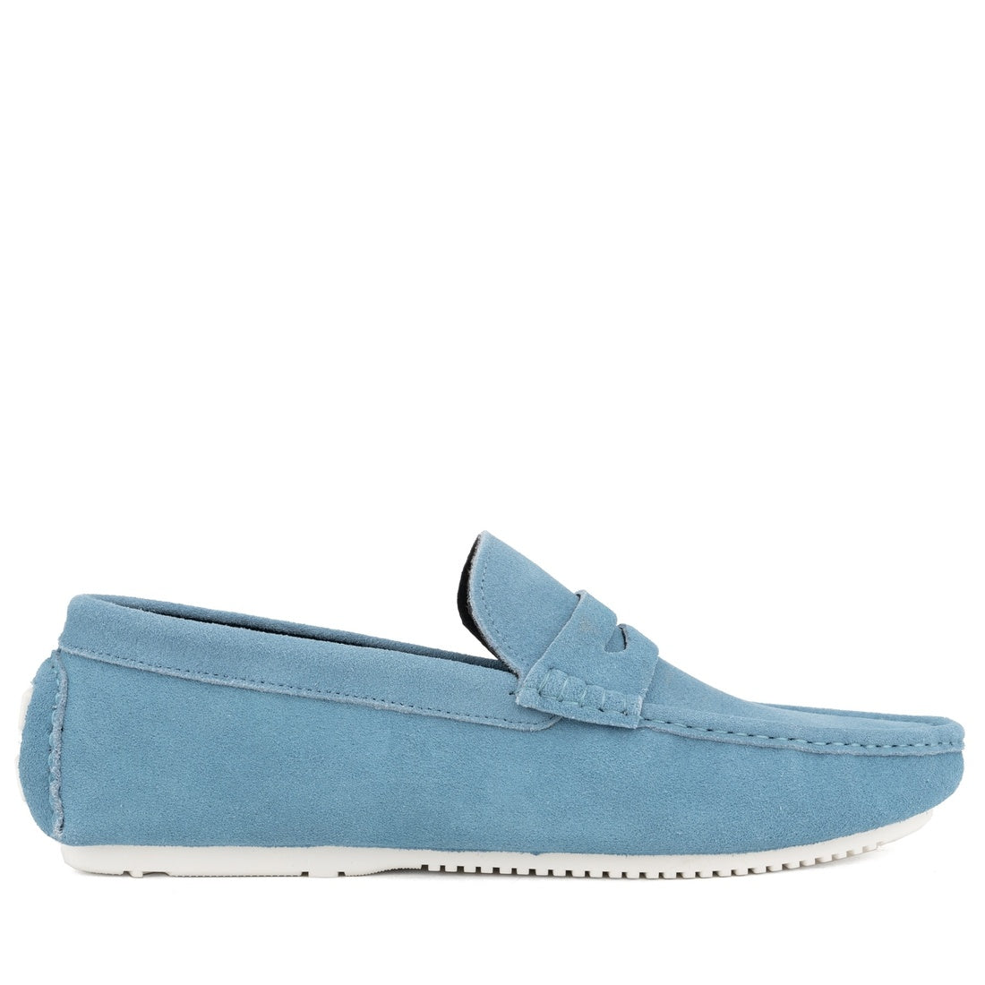 blue casual closed mocasins