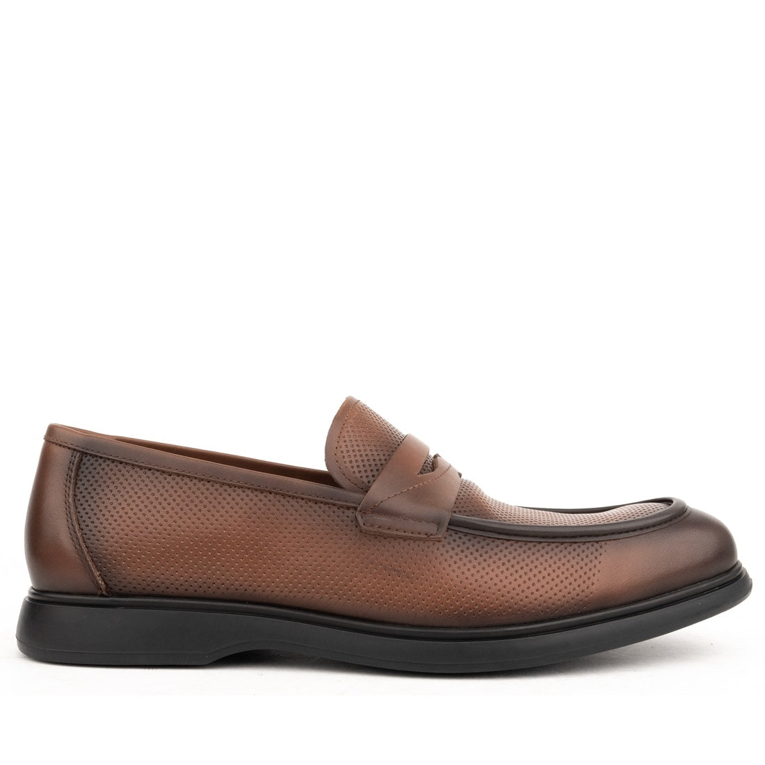 brown casual closed loafers