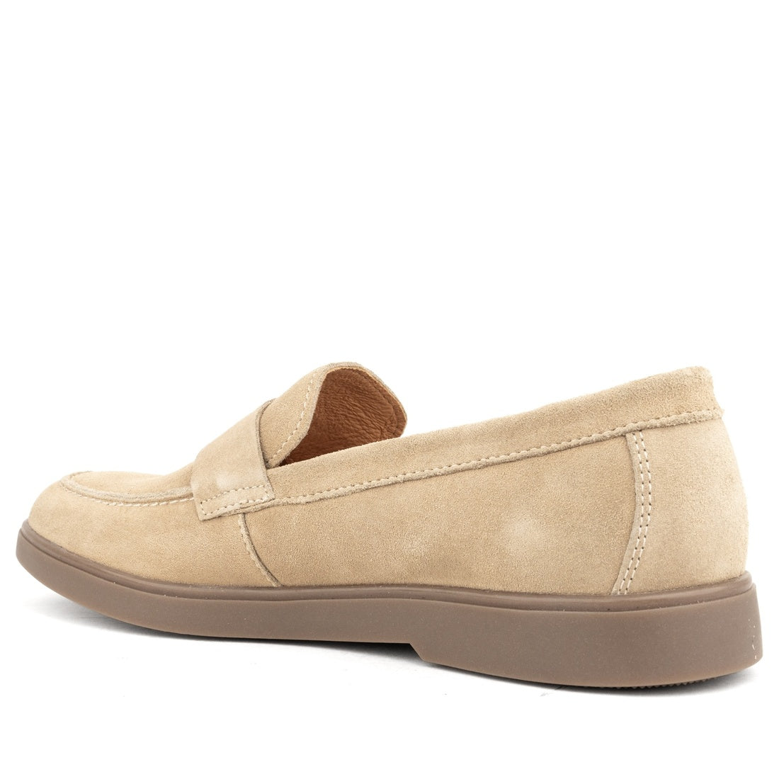 beige casual closed loafers