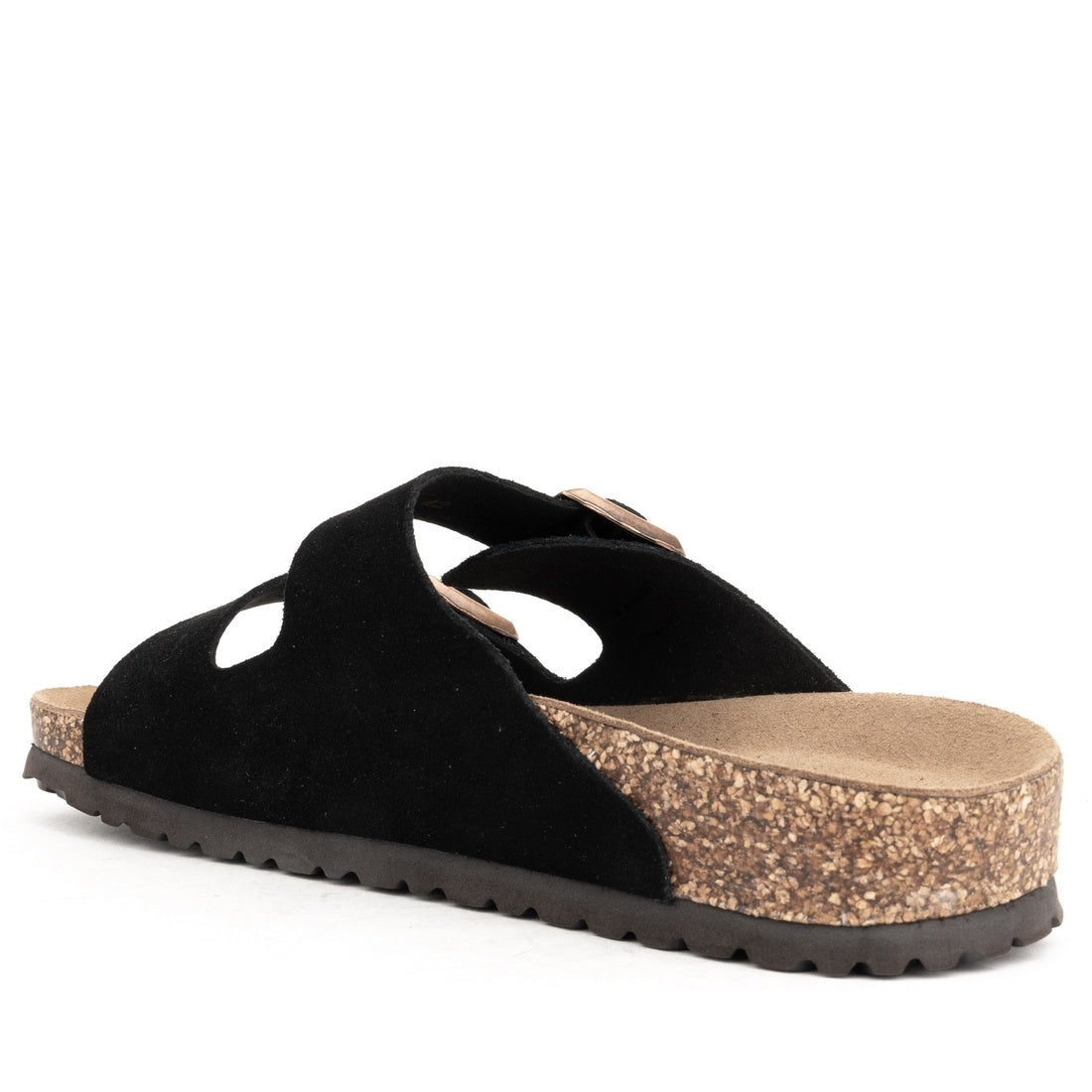 black casual open slippers