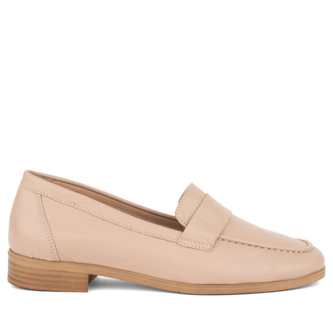 beige casual closed loafers