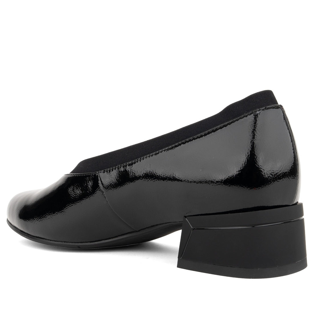 black casual closed pumps