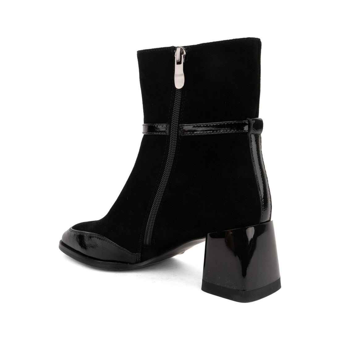 black casual closed booties