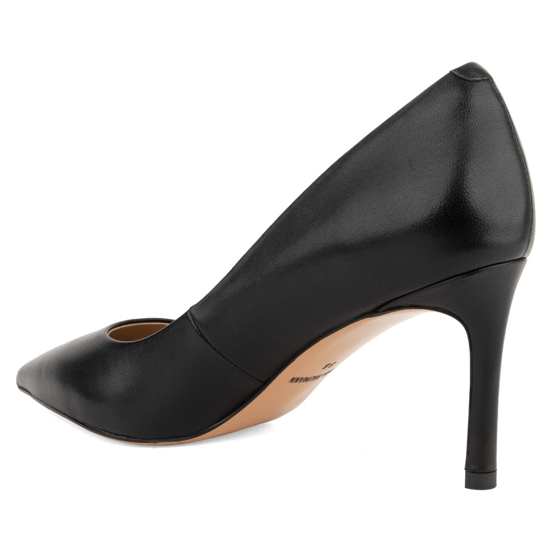 black casual closed pumps