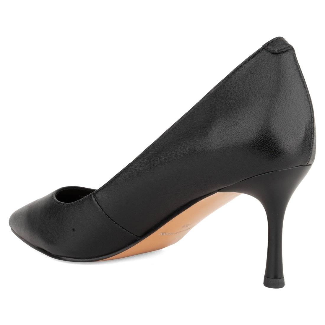 black casual closed pumps