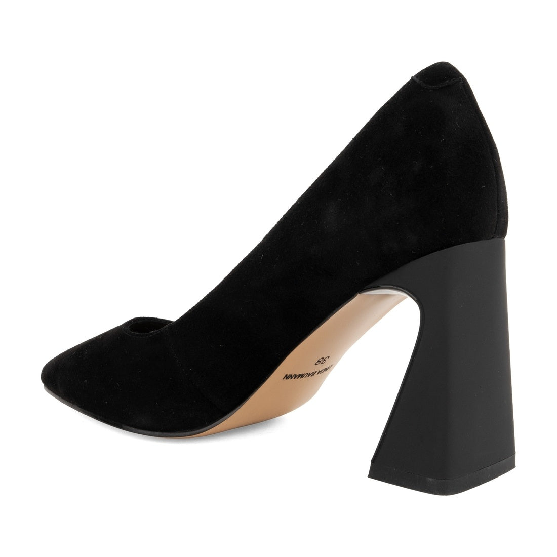 black casual closed pumps