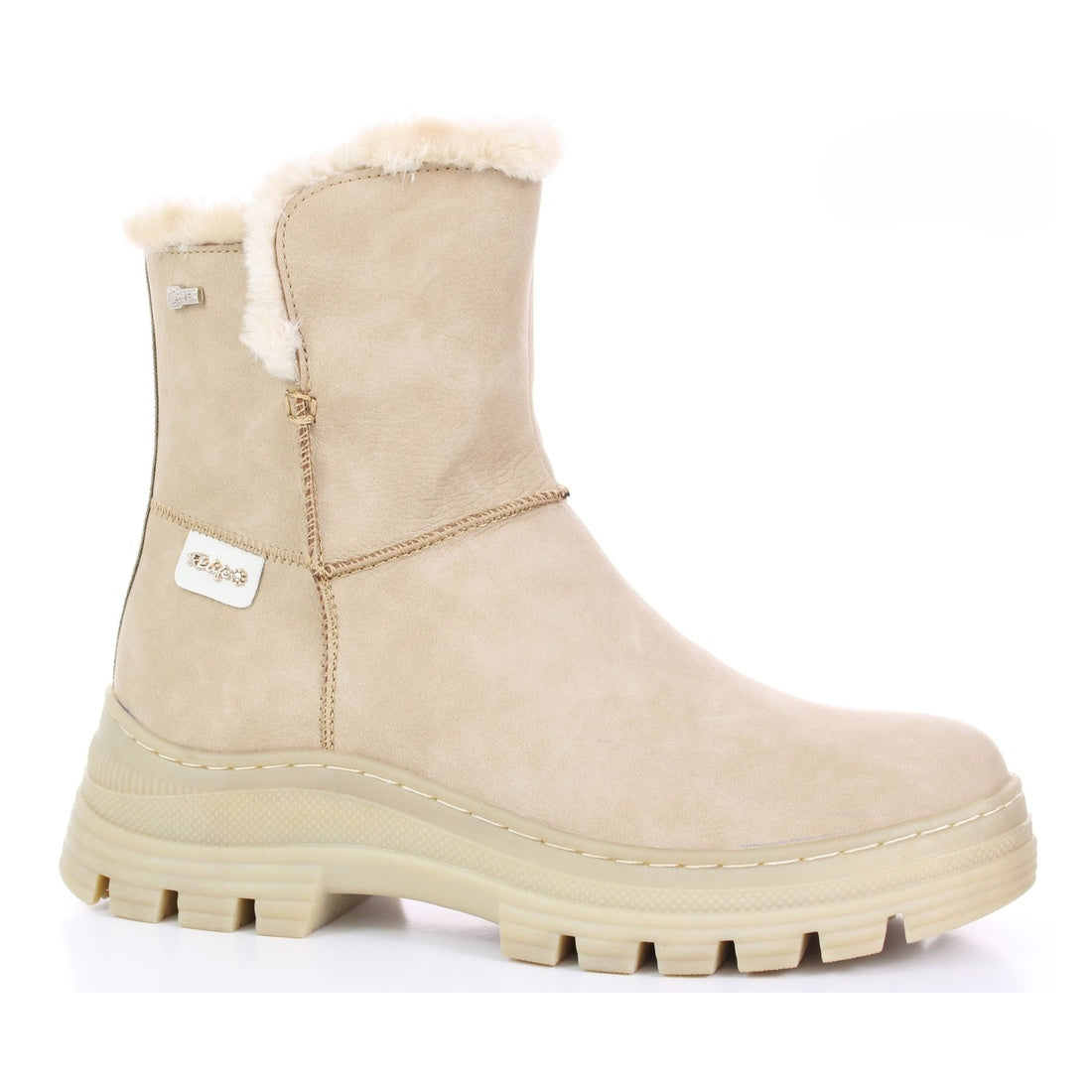 beige casual closed booties