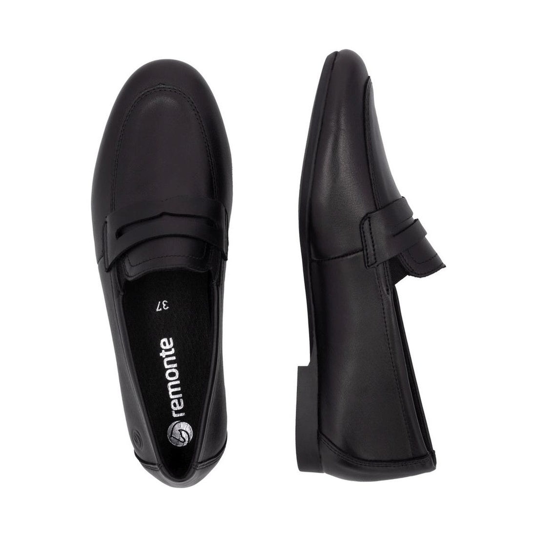black casual closed loafers