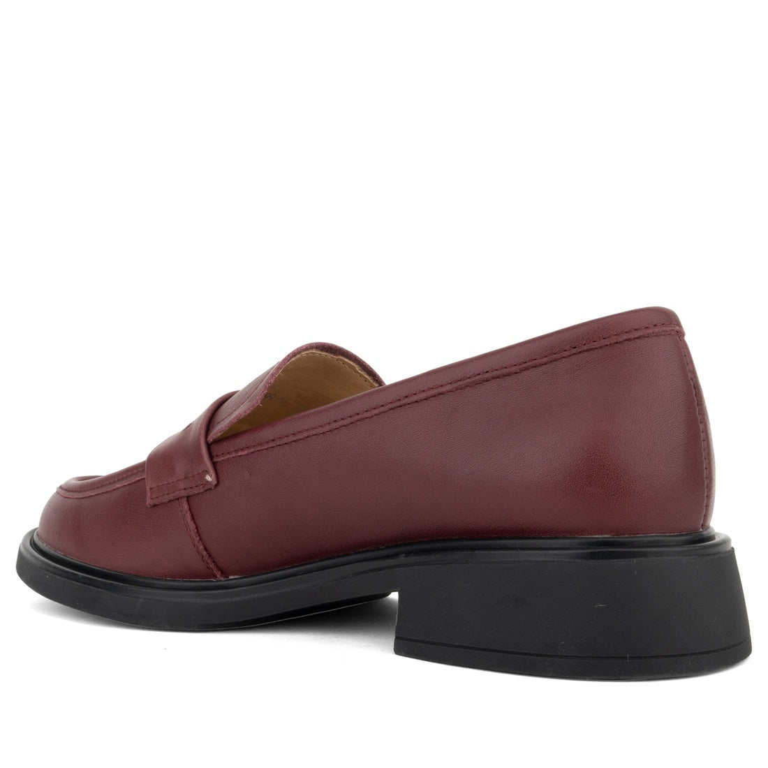 red classic closed loafers