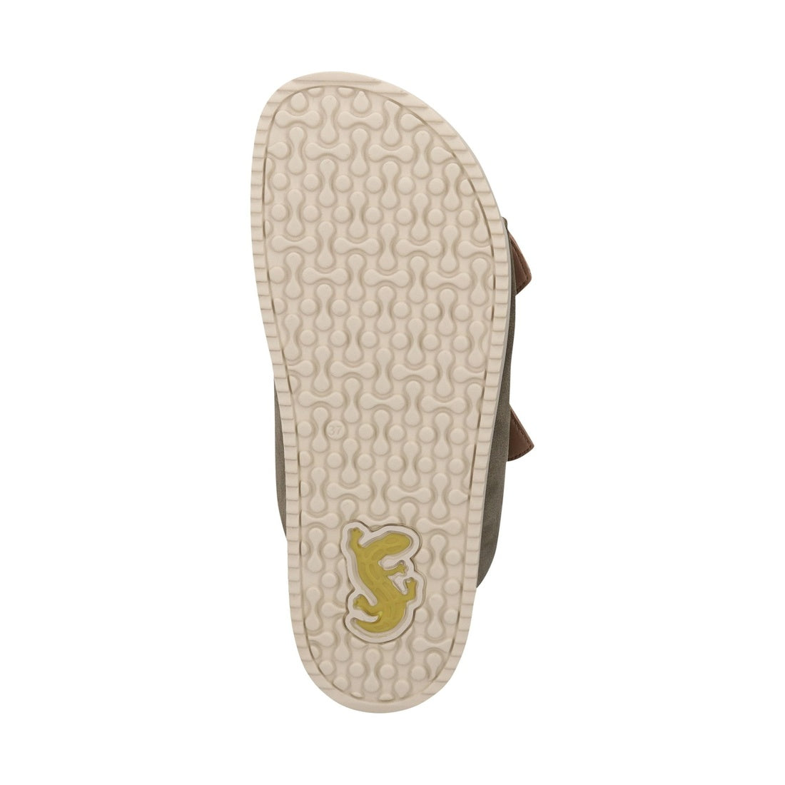 green casual open slippers