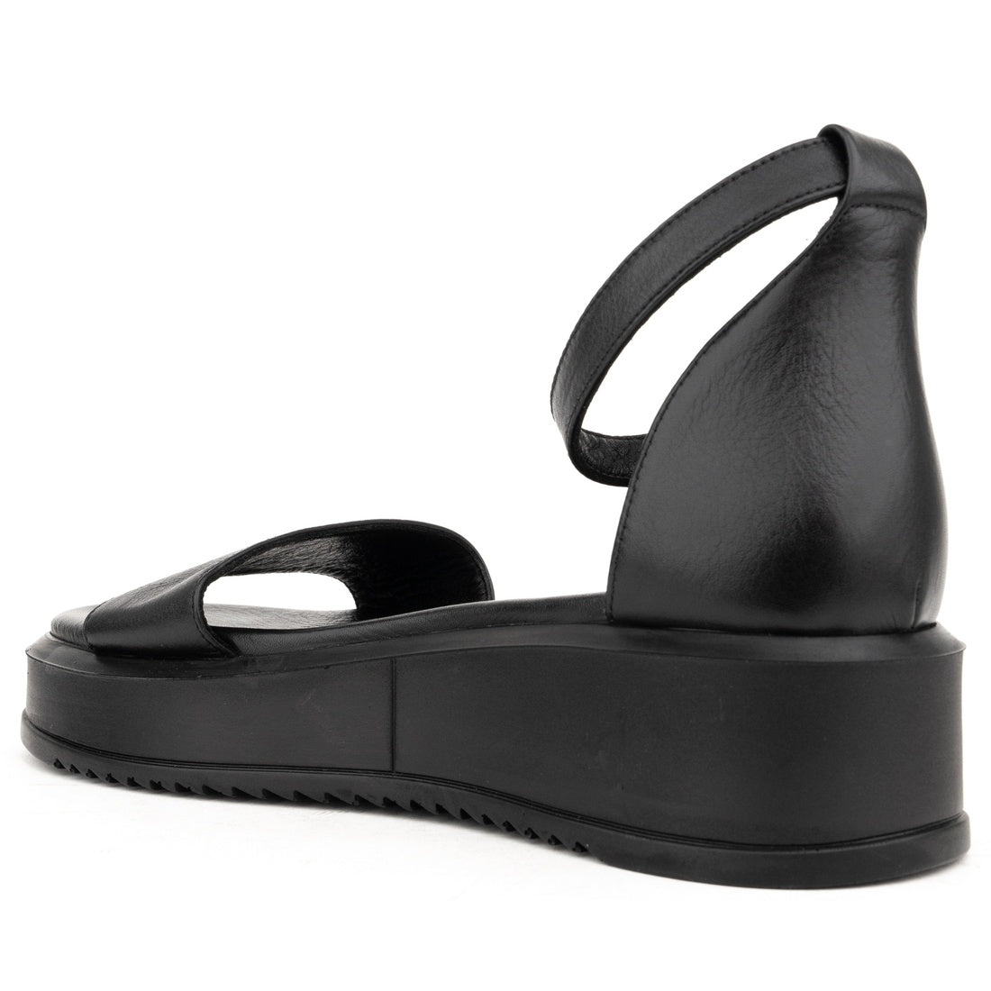 black casual open sandals