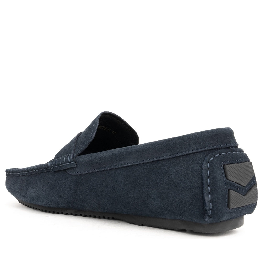 blue casual closed mocasins