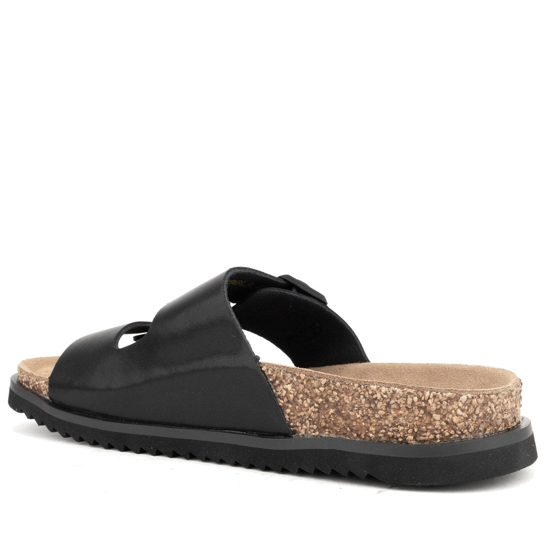 black casual open slippers