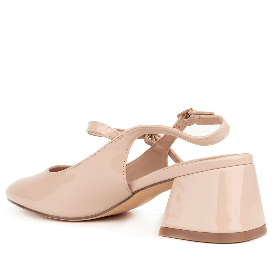 beige elegant part-open formal pumps