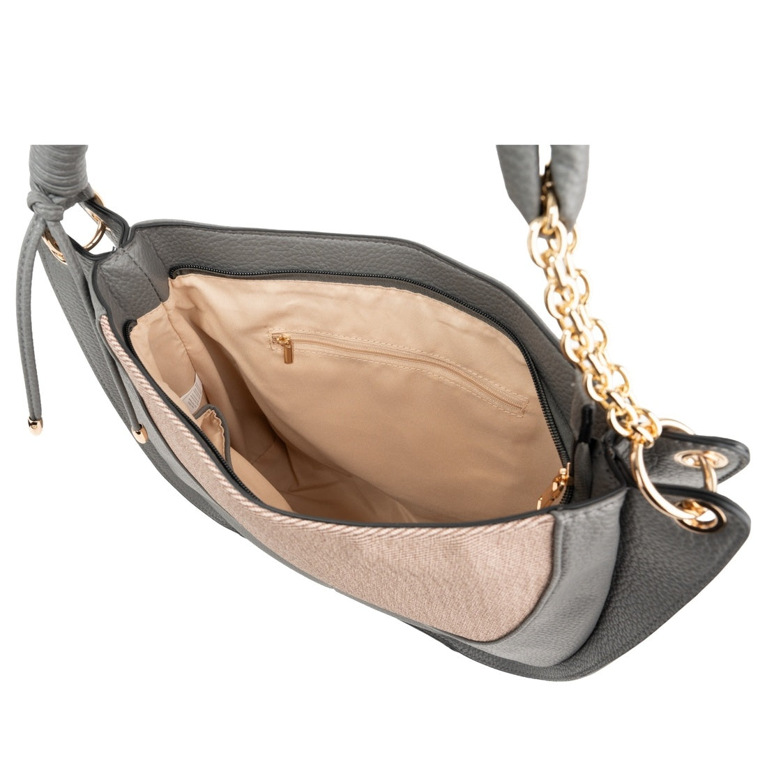 grey casual shoulder bag