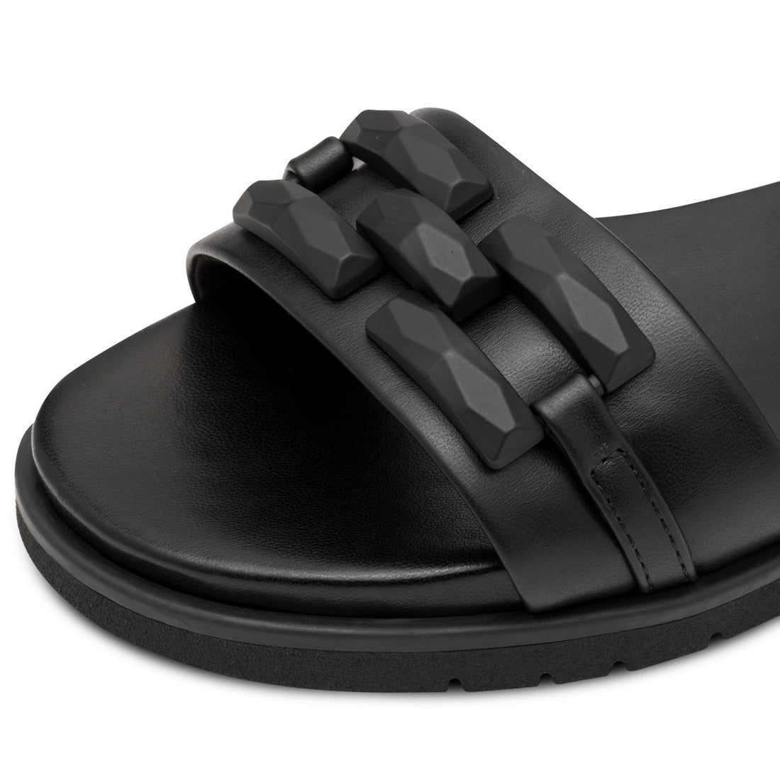 black casual open sandals