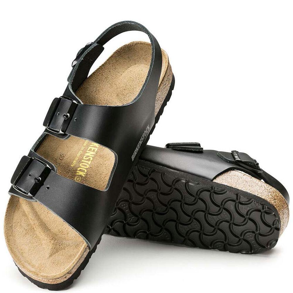 Birkenstock Mens Milano Bs Black Sandals 0034193 | Vilbury London